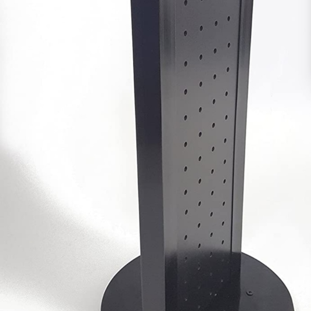 All Black 2 Sided Revolving Pegboard Countertop Display